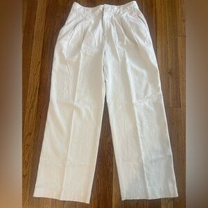 GAP Women's Cream Wide-Leg Trousers